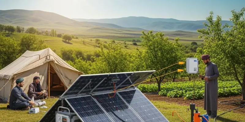 نیروگاه خورشیدی قابل حمل در خراسان راه حل نهایی برق برای عشایر و باغداران