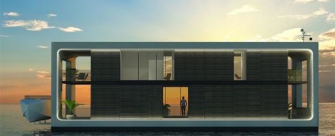 خانه شناور مجهز شده به انرژی خورشیدی